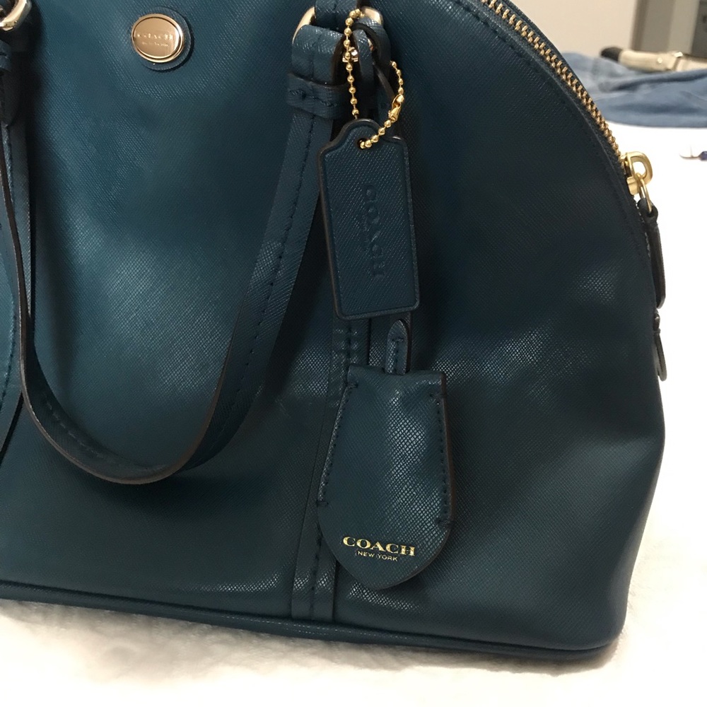 Coach Purse in Deep Teal lightly used